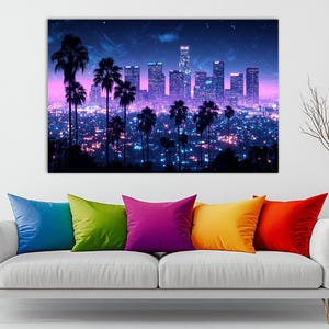 Los Angeles Canvas Print, Los Angeles Wall Art,Los Angeles Painting, California Wall Art,LA Canvas Print