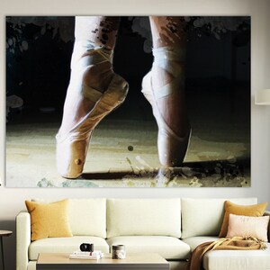 Ballet Pointe Shoes Canvas Print: Ballerina Wall Art