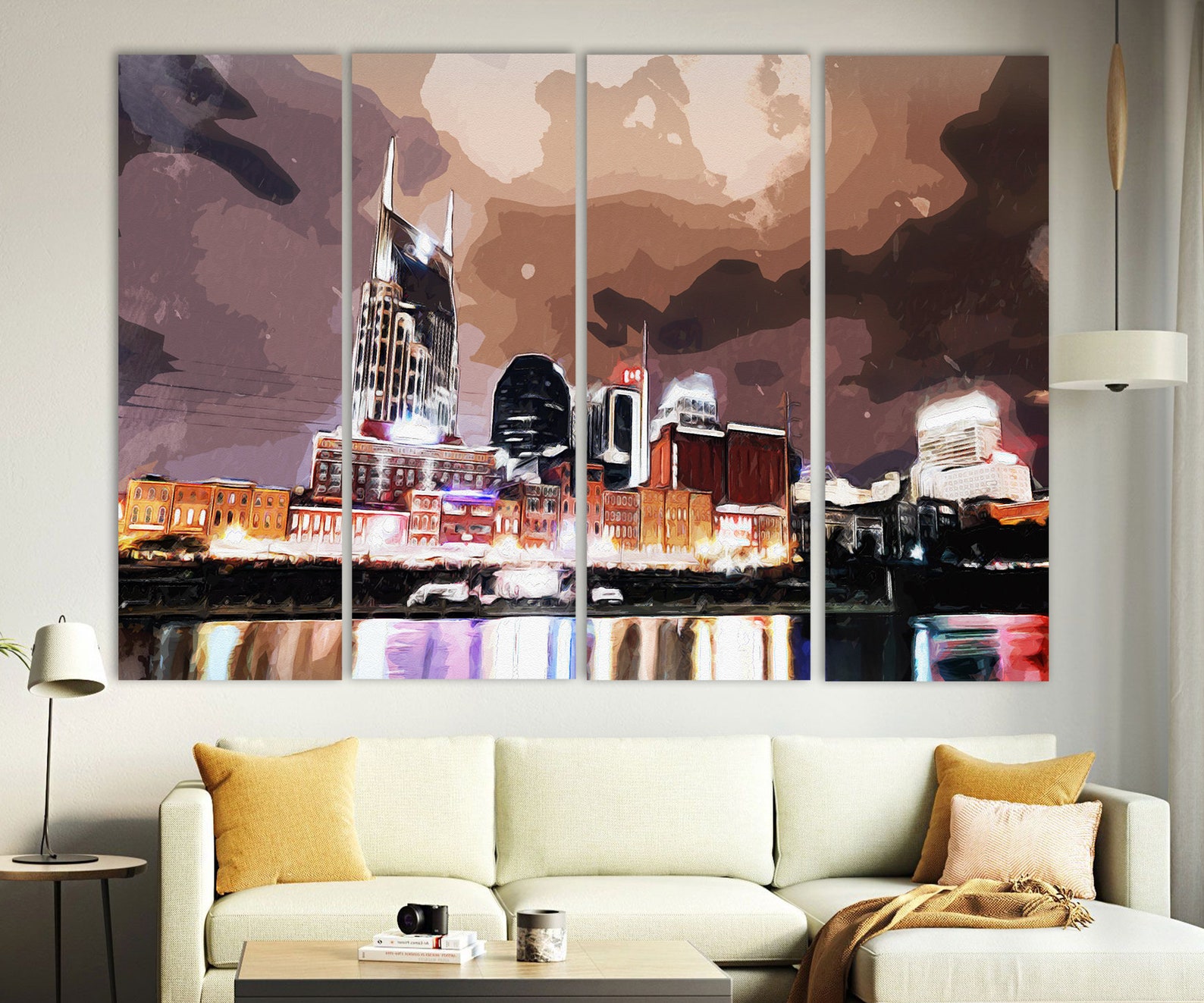 Nashville Canvas Wall Art Nashville Print Nashville Poster | Etsy