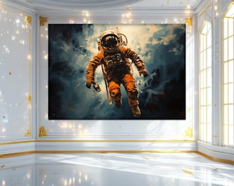 宇宙遊泳、5 x 7インチまたは8 x 10インチのプリント、イラスト、宇宙