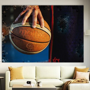 Basketball Canvas Print: Modern Sports Wall Art
