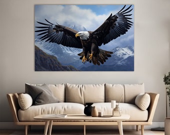 Eagle Canvas Print: Mountain Flight Wall Art
