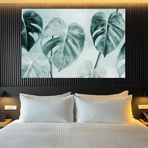 Monstera Wall Art, Prezent dla Miłośników Roślin, Wydruk Botaniczny, Sztuka Tropikalnych Liści