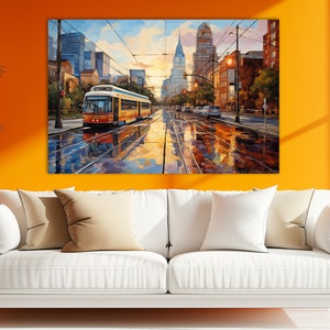 Philadelphia Canvas Print: Abstract Cityscape Wall Art
