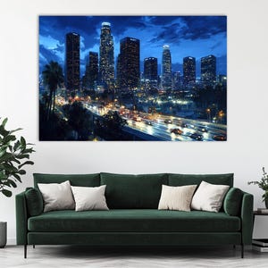 Impression sur toile Los Angeles, art mural Los Angeles, peinture Los Angeles, art mural Californie,