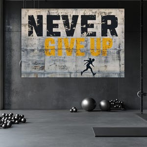 Motivational Wall Art,Home Gym Decor,Workout Motivation Decor,Large Canvas Print