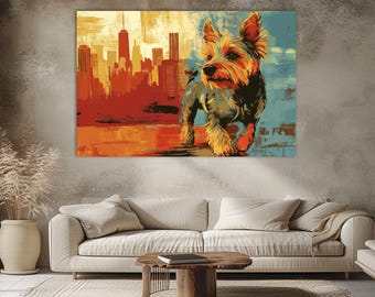 Yorkshire Terrier Canvas Print,York Wall Art,Dog Lover Gift