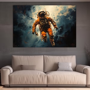Astronaut Canvas Art,Astronaut Painting,Astronaut Print,Astronaut Poster,Space Print,Space Painting