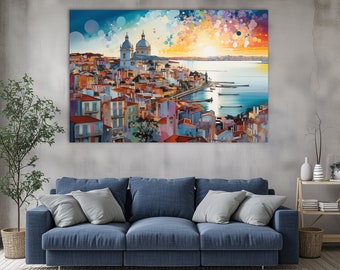 Lisbon Canvas Print: Colorful Portugal Wall Art
