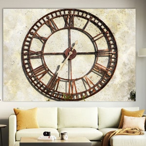 Watch Canvas Print,Watch Wall Art,Watch Painting,Cabinet Wall Decor,Office Wall Decor
