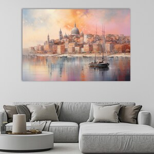 Marseilles Wall Art, Abstract Marseilles  Canvas Print, Marseilles Painting, France Wall Art