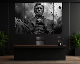 Abraham Lincoln Print,Political Artwork,American History Decor,Black and White Art