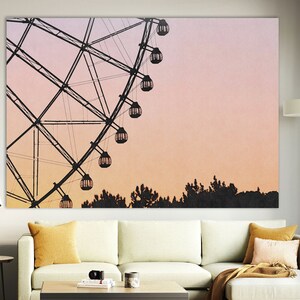 Ferris Wheel Canvas Print: Modern Living Room Wall Art