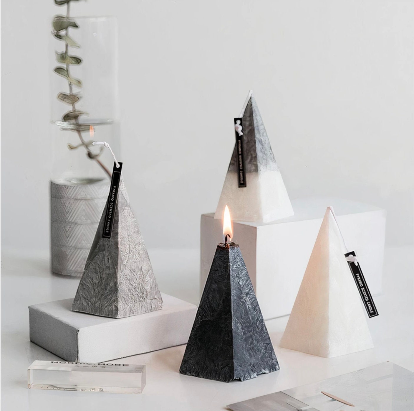 PYRAMID CANDLES Scented Candles Home Decoration Decorative Etsy