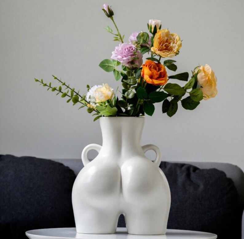 GROßE Keramik Bum Vase Liebe Henkel Vase Booty Vase Frau / Etsy