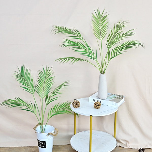 Fake Palm Leaf Plant, Areca Palm Foliage, Faux Dypsis Lutescens, Tropical Greenery, Artificial Flowers, Home Plant Decor, Floral Arrangement