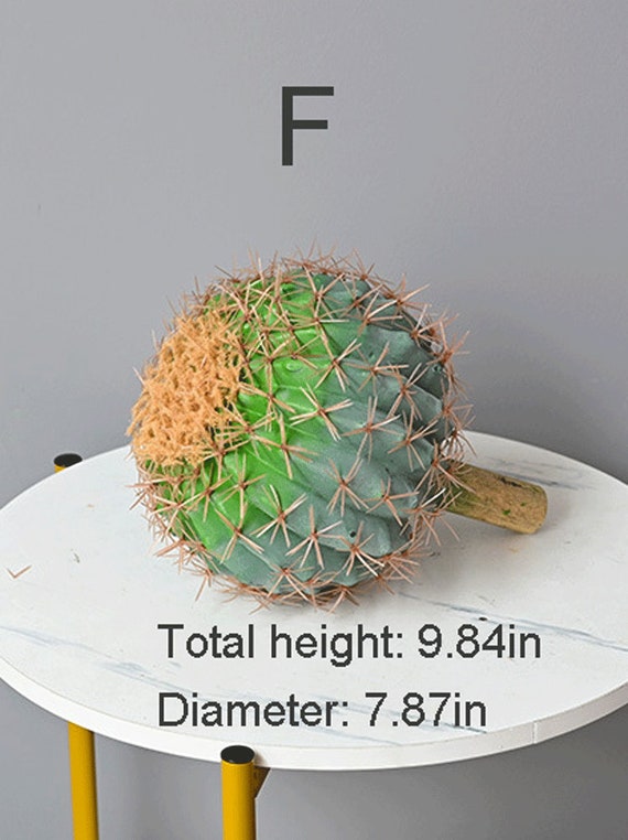 人工ボールサボテン、とげのある砂漠の植物、家庭用トロピカルグリーン