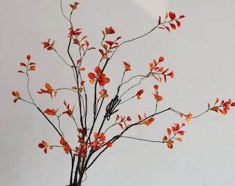 Artificial Long Dead Branch, Quality Twig with Leaf, Vintage Foliage Stem, Home Floral Decor, Indoor Plant Arrangement, Floor Vase Filler