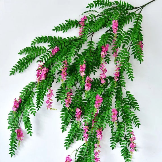 Hochwertige Wisteria Wandbehang mit reichem Blatt Knstliche Akazie  Weinrebe und Knospe Garten Kletterpflanze Hochzeit Party Floral Dekoration  Material - Etsy sterreich