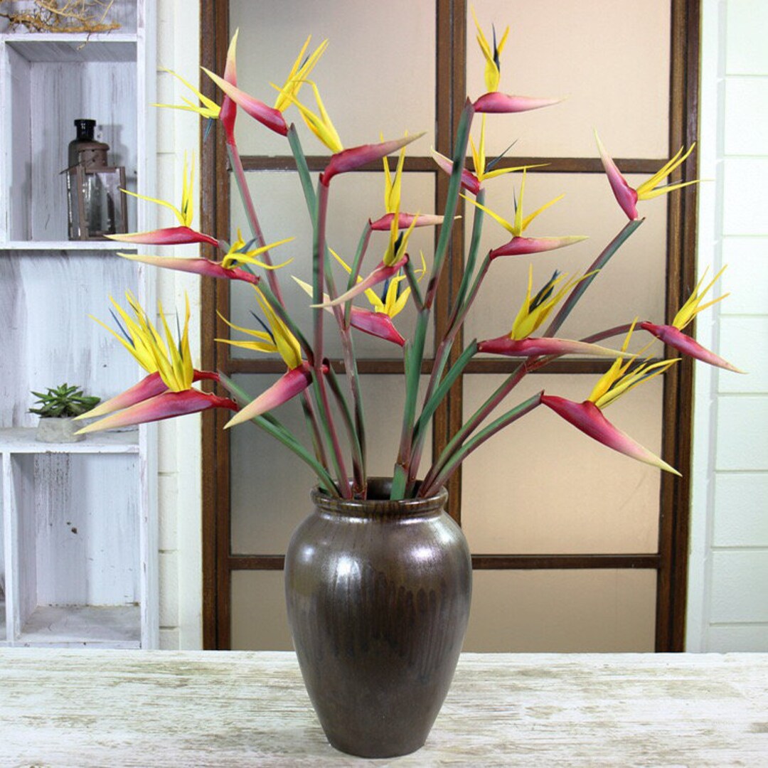 Bird of Paradise Stem Artificial Flower Strelitzia Nicolai Etsy