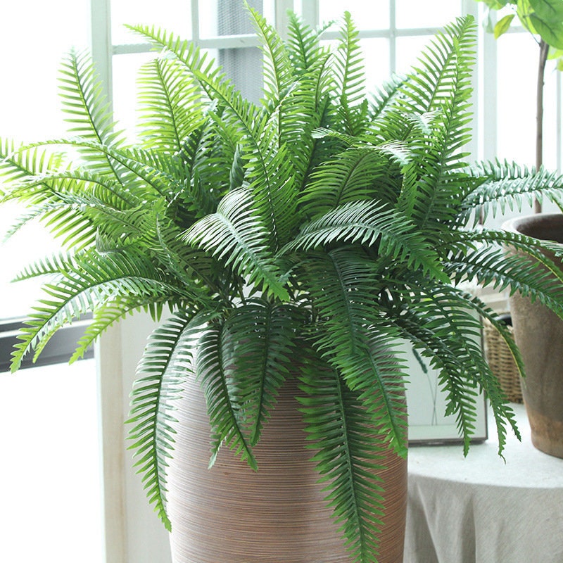 Artificial Fern Greenery, Tropical Bracken Plant, Quality Large Leafy Branch, Home Rich Foliage Decoration, Wedding Party Floral Arrangement