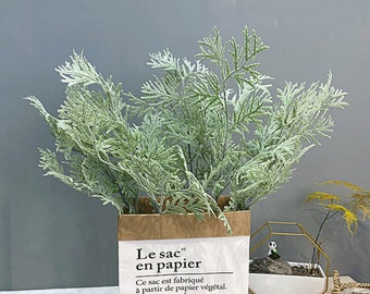 Rama de ciprés con follaje artificial, artesanía realista de ramitas de hojas, decoración floral para el hogar, relleno de arco de corona de ramo, arreglo floral de boda