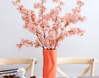 Artificial Cherry Blossom Stem Fake Plum Bloom Rich Flower Home Spray Decor Wedding Party Greenery Arrangement Material Table Centerpiece