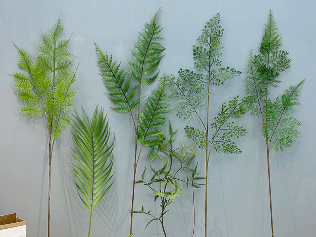 Artificial Fern Foliage, Fake Palm Leaf, Indoor Tropical Plant