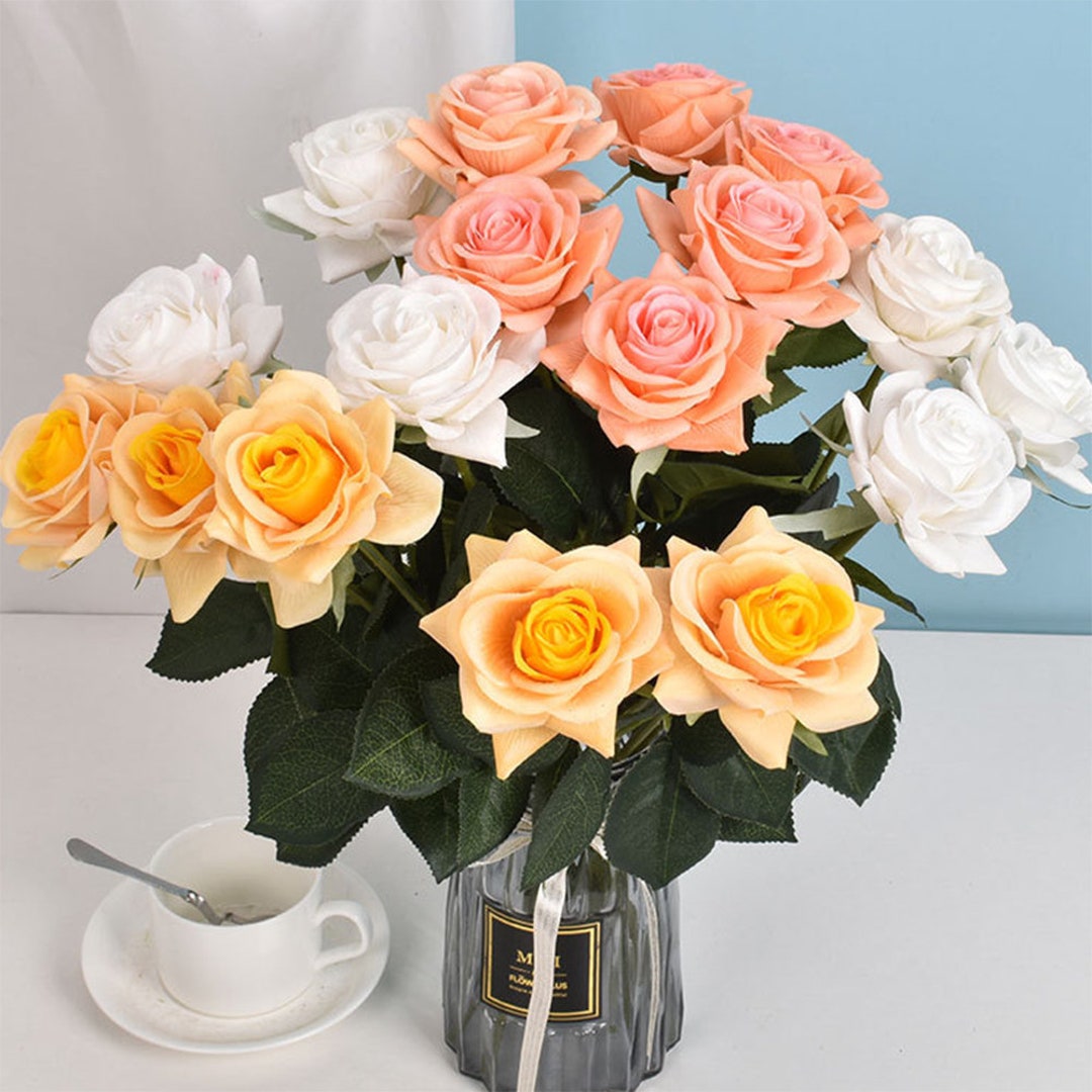 3 Steli Di Magnolia Artificiale Rosa – Fiori Finti In Seta, Lunghi 82 Cm, Realistici, Per Centrotavola, Decorazione Matrimoni, Casa E Ufficio, Senza Manutenzione - 2