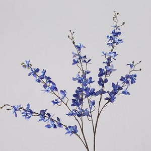 Fake Orchid with Long Stem, Artificial Flower Crafts, Home Floral Decor, for Bouquet Garland, Wedding Party Arrangement, Floor Vase Filler