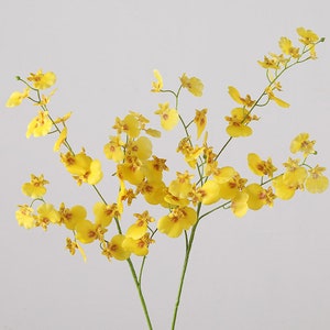 Real Touch Dancing Lady Orchid Stem, Fake Butterfly Orchid, Artificial Flower Craft, Living Room Floral Decor, Party Garland Bouquet Filler