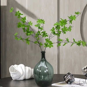Artificial Pieris Japonica Long Stem, Realistic Branch with Foliage, Home Leafy Twig Craft, Indoor Floral Decor, Wedding Greenery Ornament