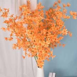 Artificial Orchid Long Stem, Fake Dancing Lady Flower, Living Room Floral Craft, Wedding Spray Decor, Party Arrangement, Floor Vase Filler