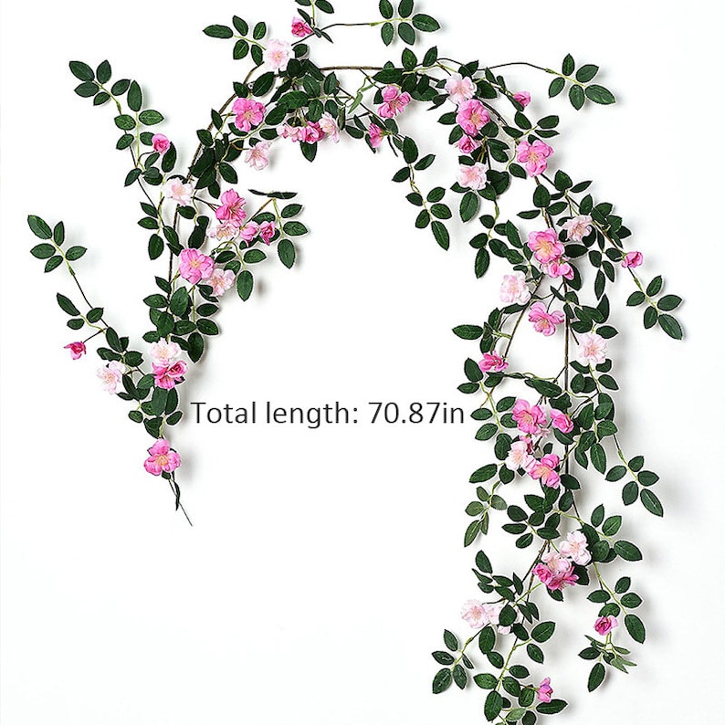 Artificial Climbing Rose Vine With Bud Hanging Wall Fake Etsy