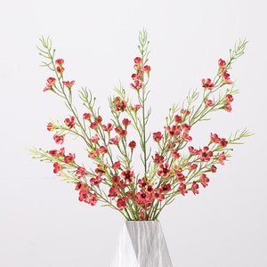 Artificial Wax Flower Spray, Fake Flower Stems, Home Floral Decor, Wedding Bouquet Fillers, Flower Arrangements, Table Centerpieces, Gift
