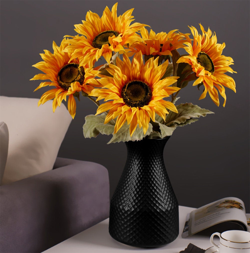 Quality Sunflower Stem Fake Flower with Foliage Quality Sunflower Stem Fake Flower with Foliage