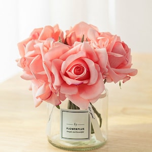 Real Touch Rose Bouquet, Fake Rose Stem Bundle, Artificial Flower Crafts, Home Floral Decor, Wedding Flower Arrangement, Table Centerpieces