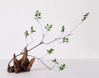 Fake Dead Branch with Leaves, Autumn Foliage Twig, Rustic Home Floral Decor, Artificial Flower Crafts, Wedding Party Plant Arrangement, Gift