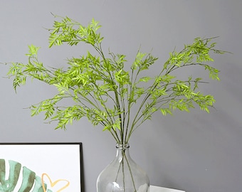 Artificial Grevillea Leaf Branch, Fake Twig with Foliage, Home Floral Decor, Wedding Party Greenery Arrangement, for Wreath Garland Bouquet