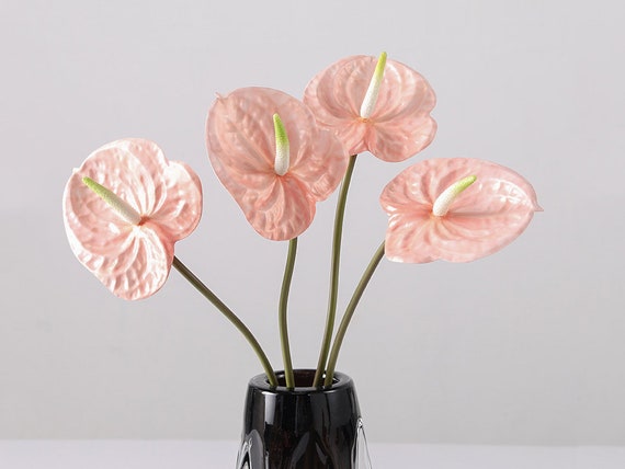 Fake Anthurium Flower Stem, Artificial Flamingo Lily Flower, Tropical Bloom  Decor, Home Floral, Wedding Arrangement, Table Centerpiece, Gift - Etsy