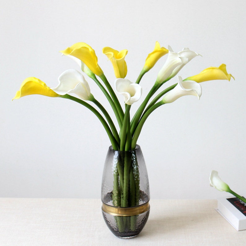 Artificial Calla Lily Stem Real Touch Flower Home Floral Etsy