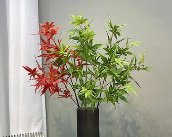 Artificial Maple Leaf Branch, Quality Foliage with Stem, Autumn Greenery Decor, Living Room Floral Ornament, Wedding Party Twig Arrangement