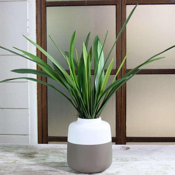 Quality Artificial Cymbidium Orchid Foliage Real Touch Leaf and Root Decoration Home Floral Material Wedding Party Greenery Arrangement Pick