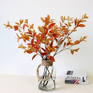 Artificial Foliage Branch, Fake Twig with Leaf, Home Greenery Decor, Living Room Floral Craft, Wedding Plant Arrangement, Table Centerpiece
