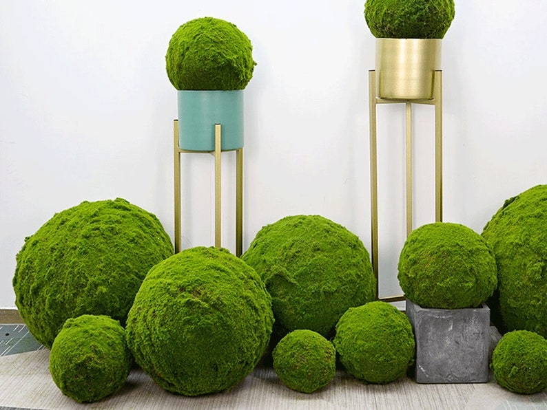 Artificial Moss Ball Rustic Grass Craft Wedding Party Etsy