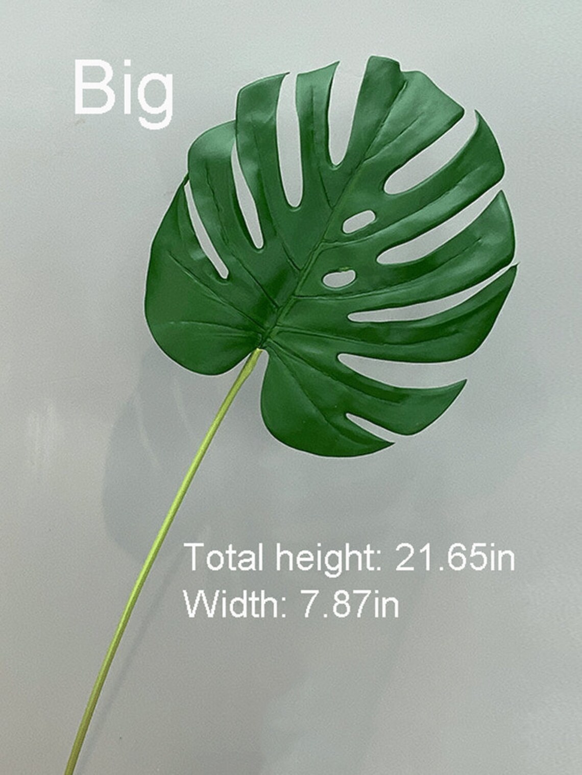 Artificial Monstera Leaf Stem Faux Tropical Plant Foliage Etsy