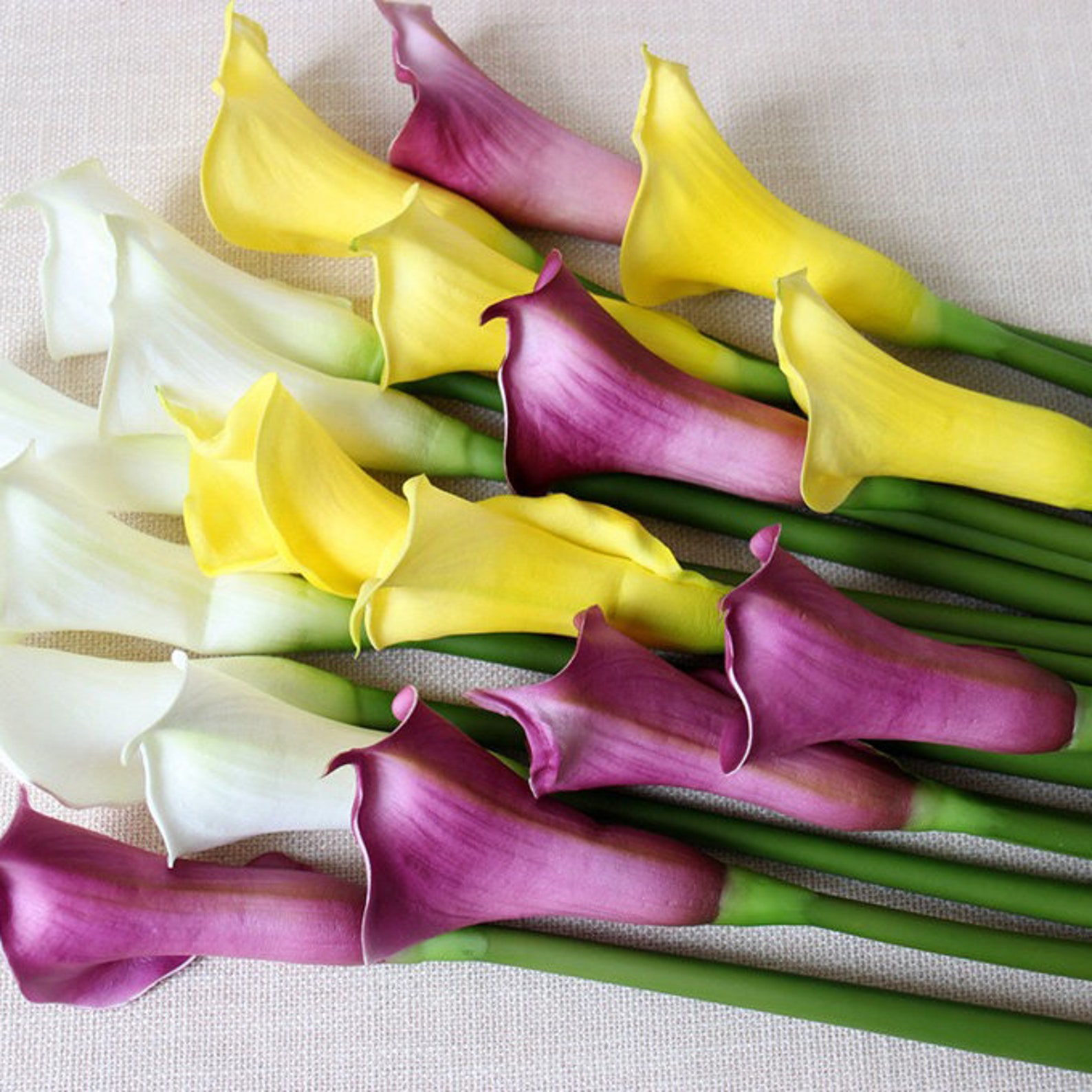 Artificial Calla Lily Stem Real Touch Flower Home Floral Etsy