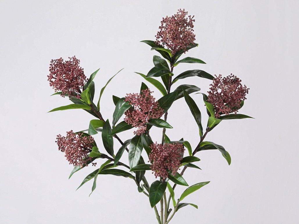 Mountain Laurel Branch with Buds, Fake Kalmia Latifolia, Artificial Flower Craft, Rustic Wildflowers, Home Floral Decor, Wedding Centerpiece