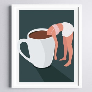 Coffee Lover Art Print, Instant Download Print