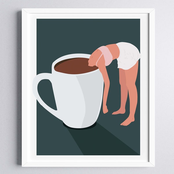 Coffee Lover Art Print, Impression à téléchargement instantané